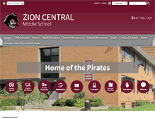Tablet Screenshot of centralmiddleschool.zion6.org